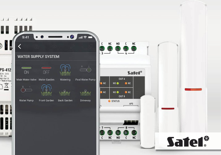 Satel Integra – příklad konfigurace pro ovládání elektromagnetického vodovodního ventilu